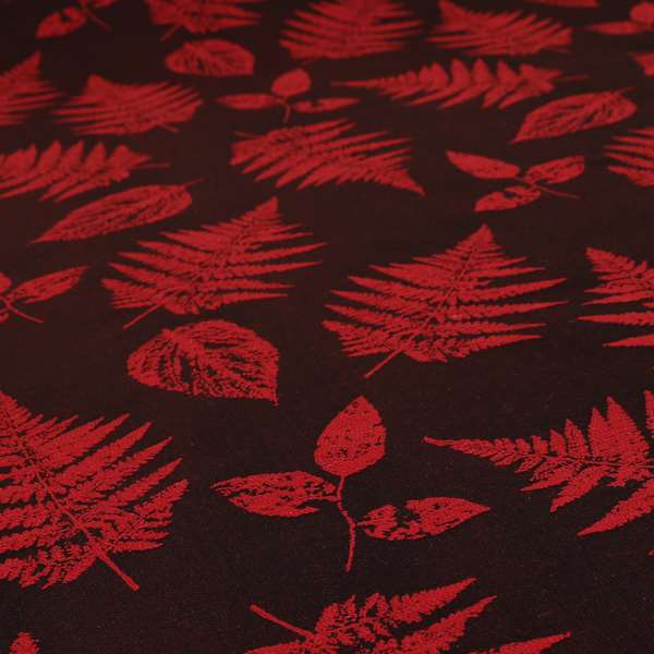 Pelham Autumnal Floral Pattern In Red Colour Furnishing Upholstery Fabric CTR-1109 - Roman Blinds