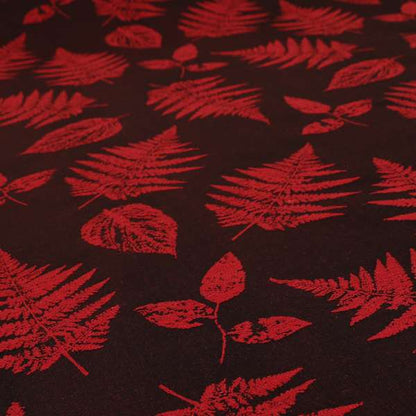 Pelham Autumnal Floral Pattern In Red Colour Furnishing Upholstery Fabric CTR-1109