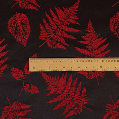 Pelham Autumnal Floral Pattern In Red Colour Furnishing Upholstery Fabric CTR-1109 - Made To Measure Curtains