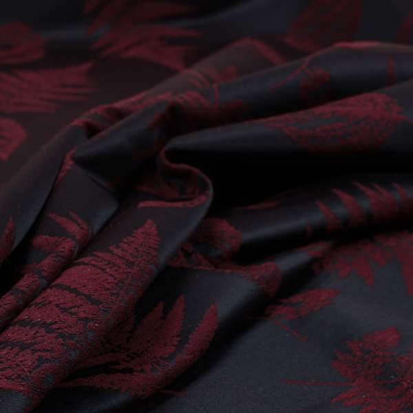 Pelham Autumnal Floral Pattern In Burgundy Colour Furnishing Upholstery Fabric CTR-1110 - Made To Measure Curtains