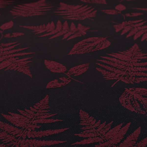 Pelham Autumnal Floral Pattern In Burgundy Colour Furnishing Upholstery Fabric CTR-1110