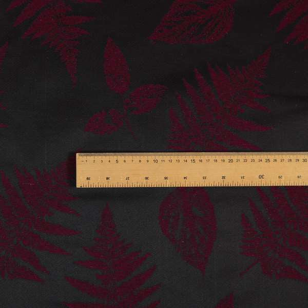 Pelham Autumnal Floral Pattern In Burgundy Colour Furnishing Upholstery Fabric CTR-1110 - Made To Measure Curtains