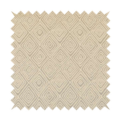 Manali Geometric Pattern Chenille Material In White Silver Colour Upholstery Fabric CTR-1112 - Made To Measure Curtains