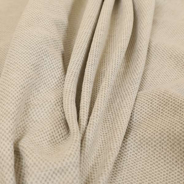 Surat Plain Textured Chenille Material In White Silver Colour Upholstery Fabric CTR-1113 - Roman Blinds