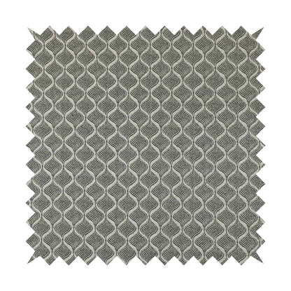 Elemental Collection Small Motif Pattern Soft Wool Textured Grey White Colour Upholstery Fabric CTR-112 - Handmade Cushions