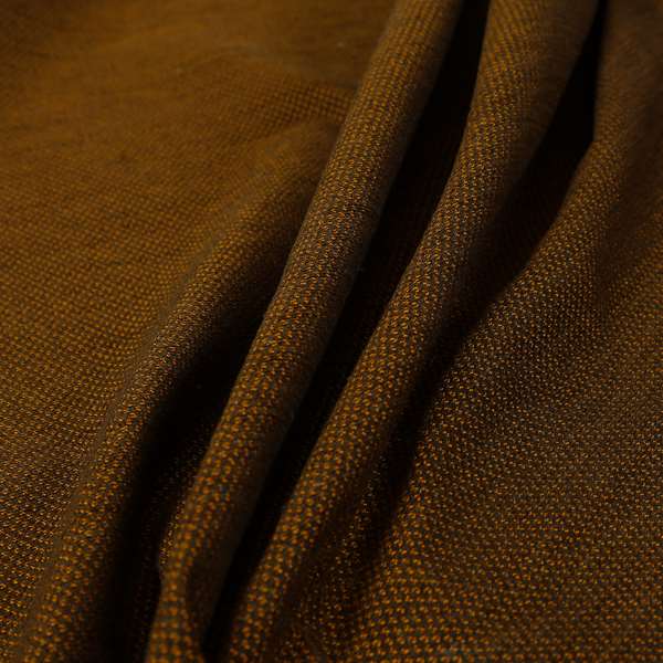 Surat Plain Textured Chenille Material In Brown Orange Colour Upholstery Fabric CTR-1122 - Made To Measure Curtains