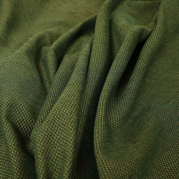 Surat Plain Textured Chenille Material In Green Colour Upholstery Fabric CTR-1125 - Roman Blinds