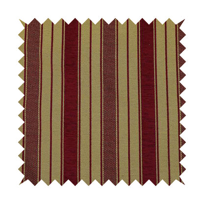 Bangalore Striped Pattern Chenille Material In Purple Gold Colour Upholstery Fabric CTR-1126 - Roman Blinds