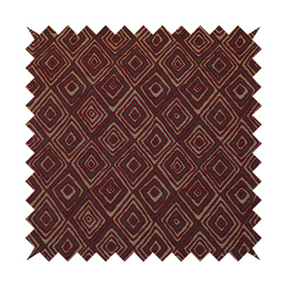 Manali Geometric Pattern Chenille Material In Purple Colour Upholstery Fabric CTR-1127