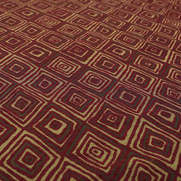 Manali Geometric Pattern Chenille Material In Purple Colour Upholstery Fabric CTR-1127