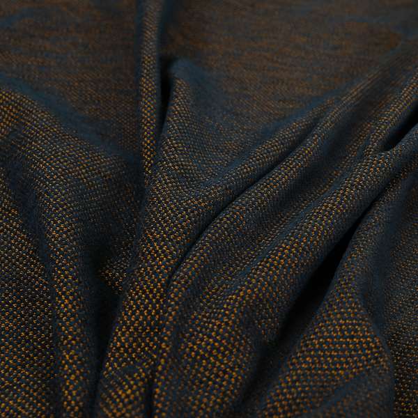 Surat Plain Textured Chenille Material In Blue Orange Colour Upholstery Fabric CTR-1131 - Roman Blinds