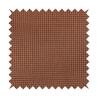 Berwick Houndstooth Pattern Jacquard Flat Weave Orange Colour Upholstery Furnishing Fabric CTR-1138 - Made To Measure Curtains