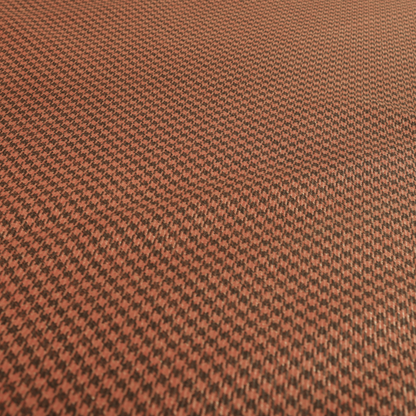 Berwick Houndstooth Pattern Jacquard Flat Weave Orange Colour Upholstery Furnishing Fabric CTR-1138 - Made To Measure Curtains