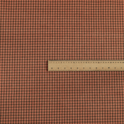 Berwick Houndstooth Pattern Jacquard Flat Weave Orange Colour Upholstery Furnishing Fabric CTR-1138 - Made To Measure Curtains