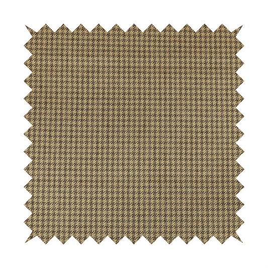 Berwick Houndstooth Pattern Jacquard Flat Weave Yellow Colour Upholstery Furnishing Fabric CTR-1139