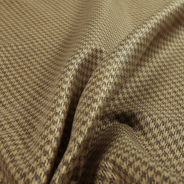 Berwick Houndstooth Pattern Jacquard Flat Weave Yellow Colour Upholstery Furnishing Fabric CTR-1139 - Made To Measure Curtains