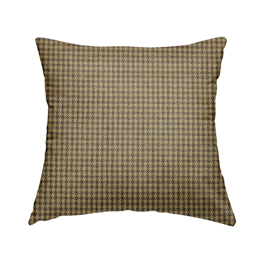 Berwick Houndstooth Pattern Jacquard Flat Weave Yellow Colour Upholstery Furnishing Fabric CTR-1139 - Handmade Cushions