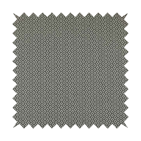 Elemental Collection Small Motif Geometric Pattern Soft Wool Textured Grey White Colour Upholstery Fabric CTR-114 - Made To Measure Curtains