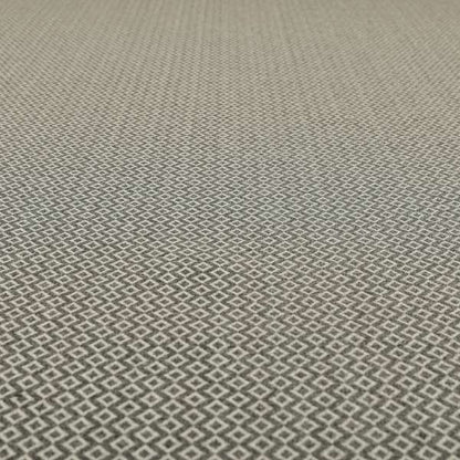 Elemental Collection Small Motif Geometric Pattern Soft Wool Textured Grey White Colour Upholstery Fabric CTR-114 - Roman Blinds
