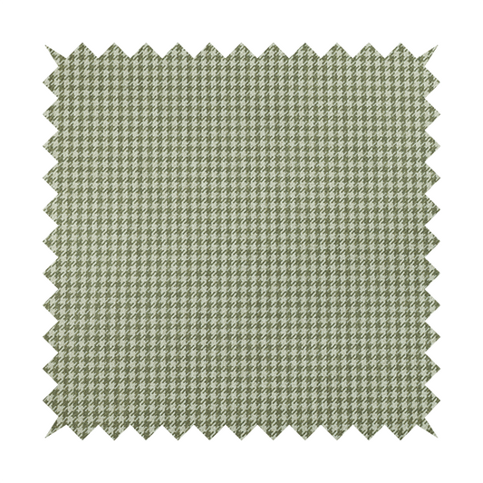 Berwick Houndstooth Pattern Jacquard Flat Weave Green Colour Upholstery Furnishing Fabric CTR-1140