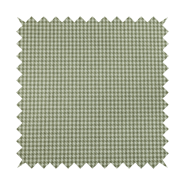 Berwick Houndstooth Pattern Jacquard Flat Weave Green Colour Upholstery Furnishing Fabric CTR-1140 - Made To Measure Curtains