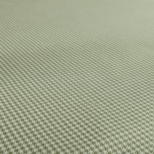 Berwick Houndstooth Pattern Jacquard Flat Weave Green Colour Upholstery Furnishing Fabric CTR-1140 - Roman Blinds