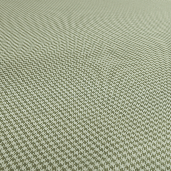 Berwick Houndstooth Pattern Jacquard Flat Weave Green Colour Upholstery Furnishing Fabric CTR-1140 - Made To Measure Curtains