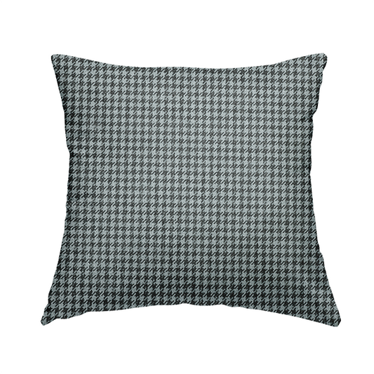 Berwick Houndstooth Pattern Jacquard Flat Weave Grey Colour Upholstery Furnishing Fabric CTR-1141 - Handmade Cushions