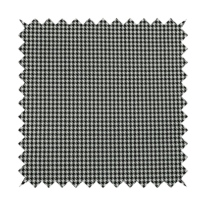 Berwick Houndstooth Pattern Jacquard Flat Weave Black Colour Upholstery Furnishing Fabric CTR-1142 - Made To Measure Curtains