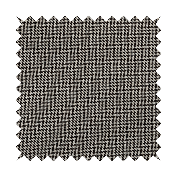 Berwick Houndstooth Pattern Jacquard Flat Weave Brown Colour Upholstery Furnishing Fabric CTR-1143 - Roman Blinds