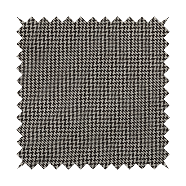 Berwick Houndstooth Pattern Jacquard Flat Weave Brown Colour Upholstery Furnishing Fabric CTR-1143 - Made To Measure Curtains