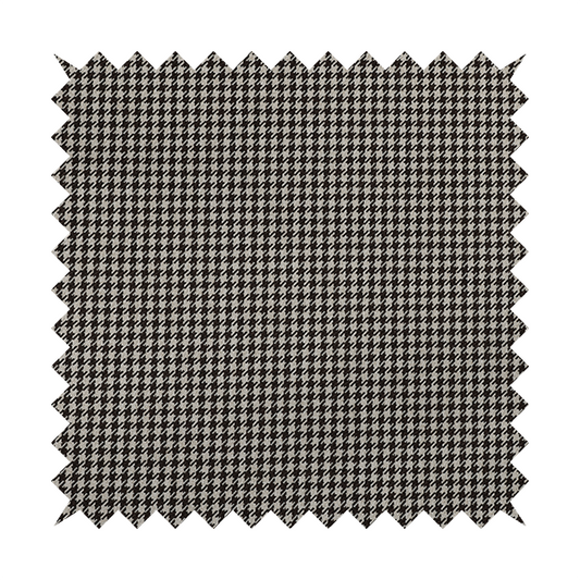 Berwick Houndstooth Pattern Jacquard Flat Weave Brown Colour Upholstery Furnishing Fabric CTR-1143