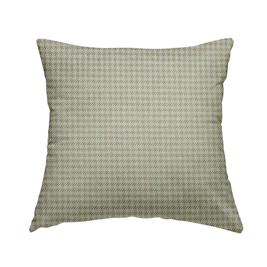 Berwick Houndstooth Pattern Jacquard Flat Weave Beige Colour Upholstery Furnishing Fabric CTR-1144 - Handmade Cushions