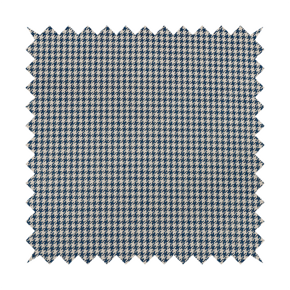 Berwick Houndstooth Pattern Jacquard Flat Weave Blue Colour Upholstery Furnishing Fabric CTR-1146 - Roman Blinds