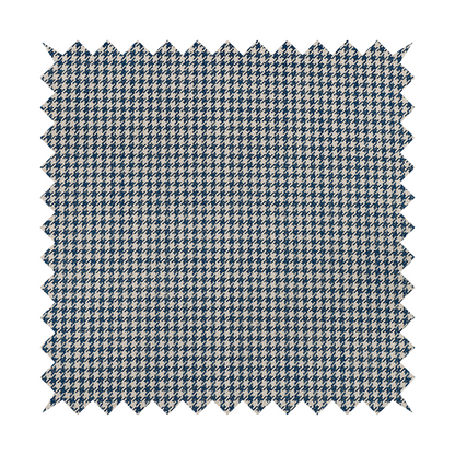 Berwick Houndstooth Pattern Jacquard Flat Weave Blue Colour Upholstery Furnishing Fabric CTR-1146 - Made To Measure Curtains