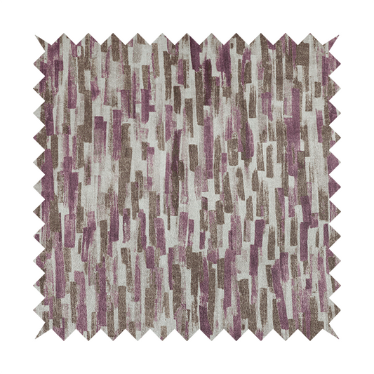 Fraser Brushed Pattern Flat Velour Brown Purple Colour Upholstery Furnishing Fabric CTR-1149