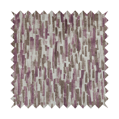 Fraser Brushed Pattern Flat Velour Brown Purple Colour Upholstery Furnishing Fabric CTR-1149 - Made To Measure Curtains