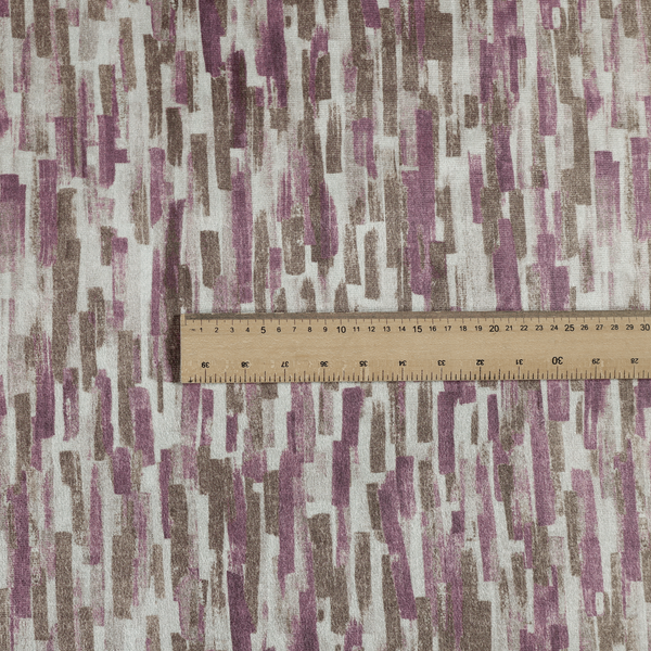 Fraser Brushed Pattern Flat Velour Brown Purple Colour Upholstery Furnishing Fabric CTR-1149 - Handmade Cushions