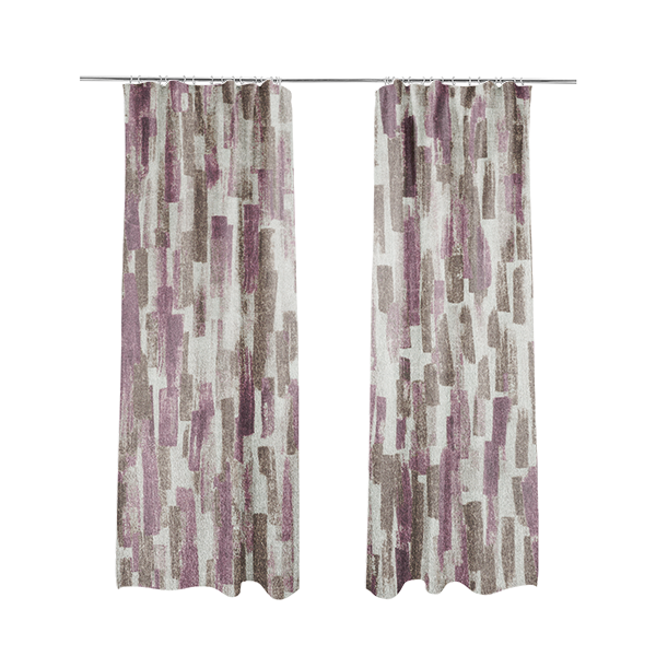 Fraser Brushed Pattern Flat Velour Brown Purple Colour Upholstery Furnishing Fabric CTR-1149 - Made To Measure Curtains