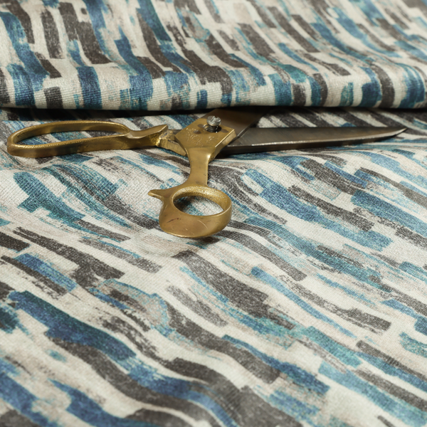 Fraser Brushed Pattern Flat Velour Blue Grey Colour Upholstery Furnishing Fabric CTR-1150 - Roman Blinds