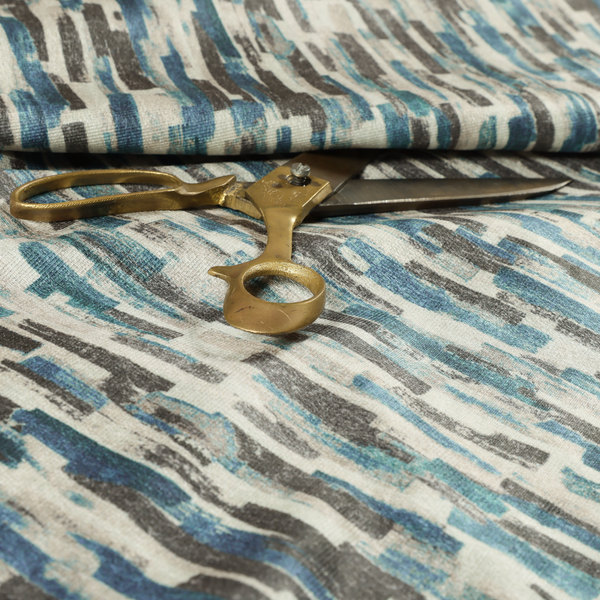 Fraser Brushed Pattern Flat Velour Blue Grey Colour Upholstery Furnishing Fabric CTR-1150 - Handmade Cushions