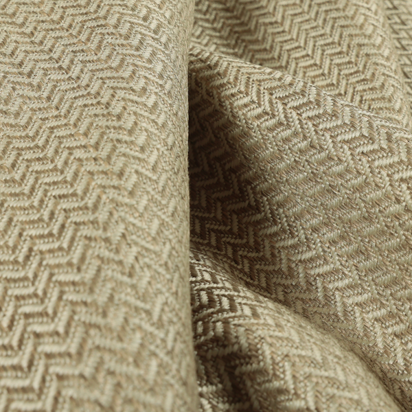 Majesty Herringbone Weave Chenille Cream Beige Colour Upholstery Furnishing Fabric CTR-1151