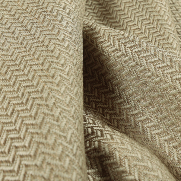 Majesty Herringbone Weave Chenille Cream Beige Colour Upholstery Furnishing Fabric CTR-1151 - Made To Measure Curtains