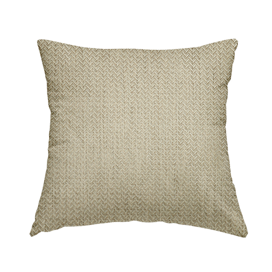 Majesty Herringbone Weave Chenille Cream Beige Colour Upholstery Furnishing Fabric CTR-1151 - Handmade Cushions