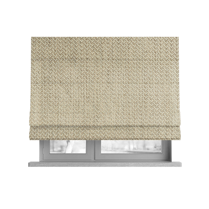 Majesty Herringbone Weave Chenille Cream Beige Colour Upholstery Furnishing Fabric CTR-1151 - Roman Blinds