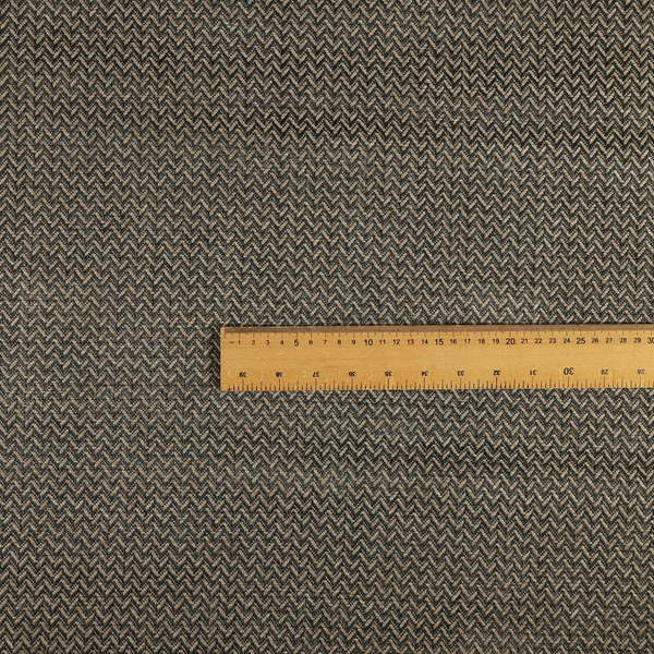 Majesty Herringbone Weave Chenille Brown Beige Colour Upholstery Furnishing Fabric CTR-1152 - Roman Blinds