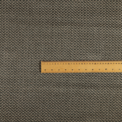 Majesty Herringbone Weave Chenille Brown Beige Colour Upholstery Furnishing Fabric CTR-1152 - Roman Blinds