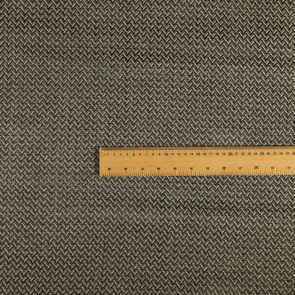 Majesty Herringbone Weave Chenille Brown Beige Colour Upholstery Furnishing Fabric CTR-1152 - Made To Measure Curtains