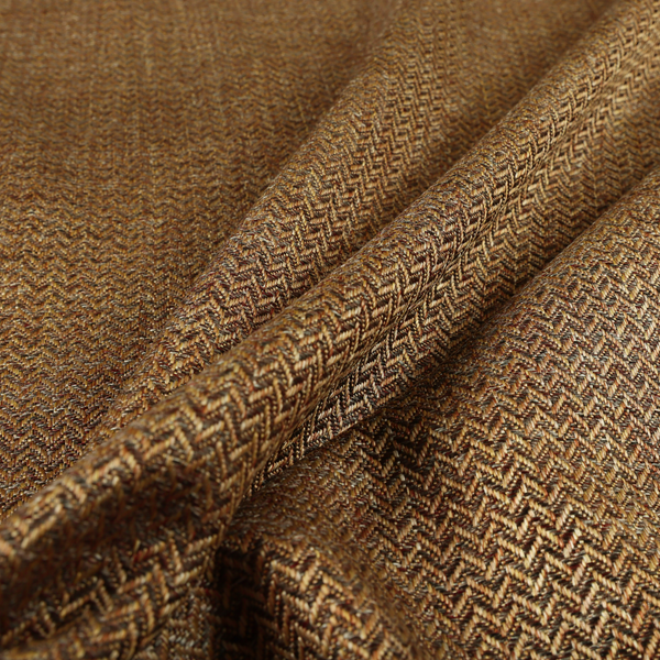 Majesty Herringbone Weave Chenille Bronze Brown Colour Upholstery Furnishing Fabric CTR-1153 - Roman Blinds