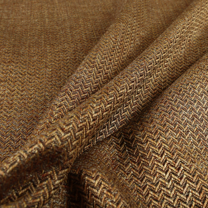 Majesty Herringbone Weave Chenille Bronze Brown Colour Upholstery Furnishing Fabric CTR-1153 - Made To Measure Curtains